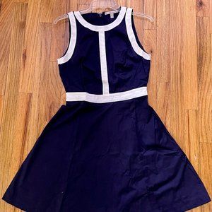 Banana Republic Nautical Navy & White A-Line Dress, Size 4